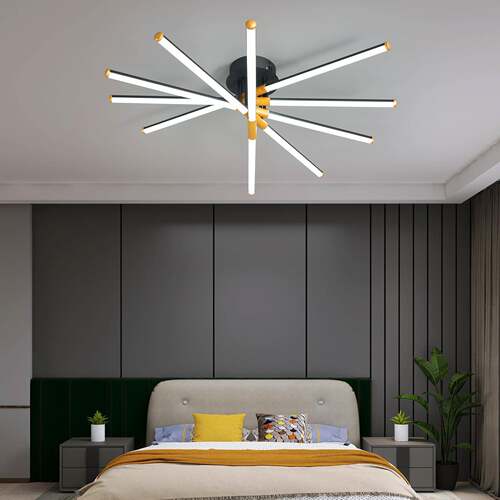 客厅卧约室餐厅长862奢条吸顶灯le中式现d代简大气创意轻灯具灯饰