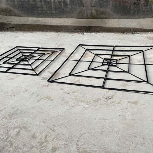 酒店婚礼堂水晶定位吊顶庆花架婚道铁艺UUW珠黑具色方形吊顶架子