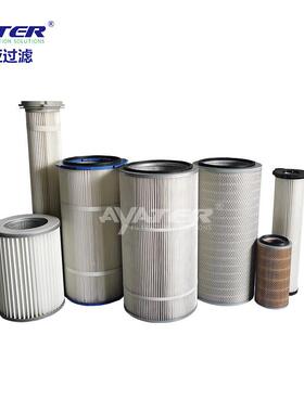 卅亚过滤工业除聚尘2滤筒米长滤替代滤袋褶PCO皱式酯纤维覆膜折叠