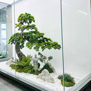 精品松树迎客松仿真罗汉松装饰摆件室型内大树景76583观假树绿外