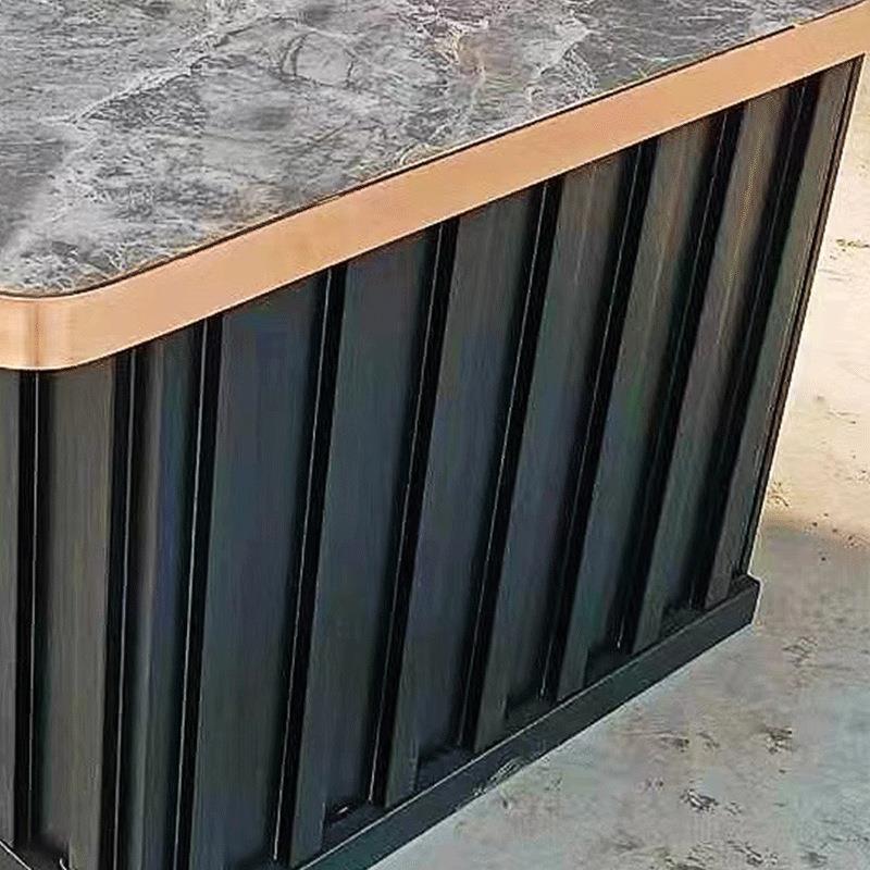 现代尚轻奢餐桌家用餐饮饭店OOC一时体子桌岩桌简约板方桌