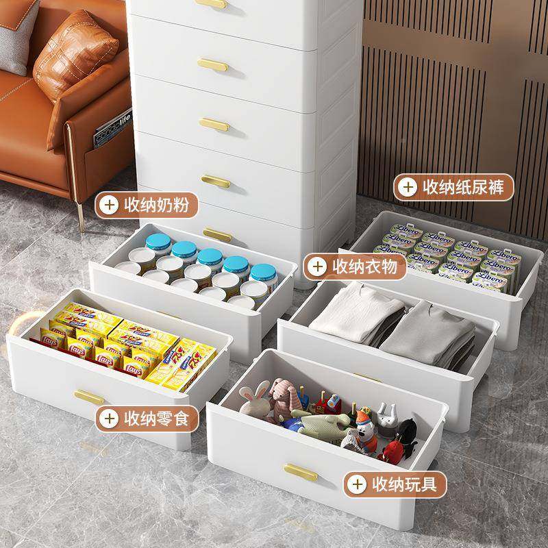 4玩5/56/7CYD0屉cm大号抽式收纳柜家用塑料床头柜宽加厚衣服具储
