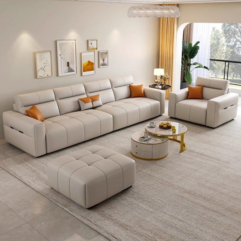 意式极简科技布沙发客厅小户型布艺沙发简约现代家用免洗直排沙发