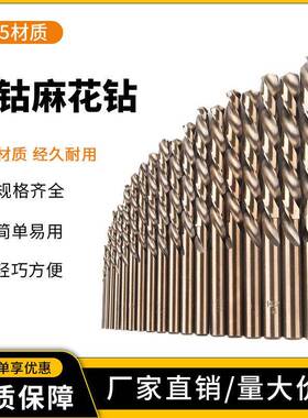M35高速钢直柄麻花钻不锈钢开孔高硬度含钴麻花钻头19pc工具套装