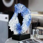 中新式 树脂圆摆件展酒店售厅楼处客厅别墅玄关隔断书柜RD7349软装