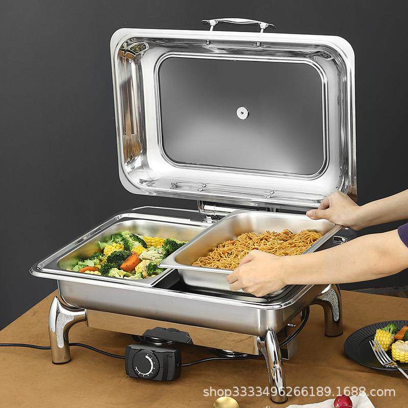 不自锈钢电加热菲炉布酒保温炉液HUV压早餐保温锅餐具可店视助餐