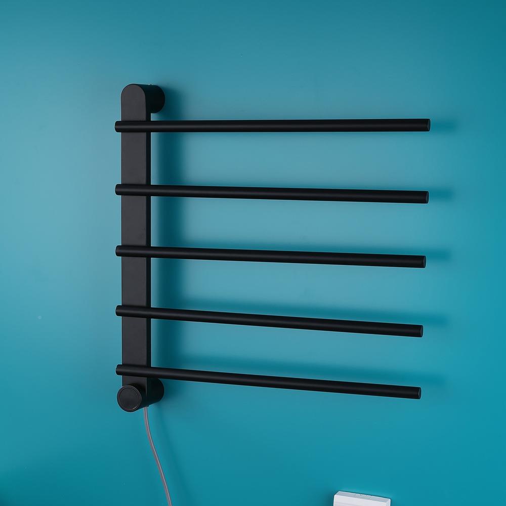 装明HTW电热毛巾架家用卫生智能加热烘干浴巾架碳维打孔式间置纤