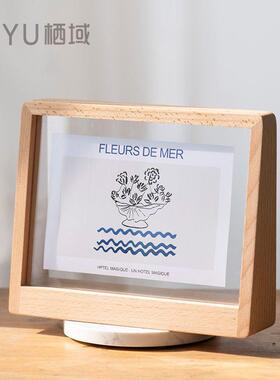 胡木相框摆台6寸7照8情20nvOVmK侣片钉制实10A4相册框合影lo桃go