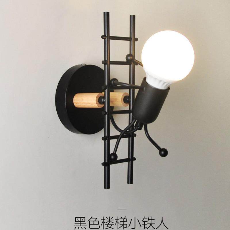 欧室小人壁灯艺术小人爬楼梯壁XL3040灯儿童房卧灯床头墙壁壁北灯