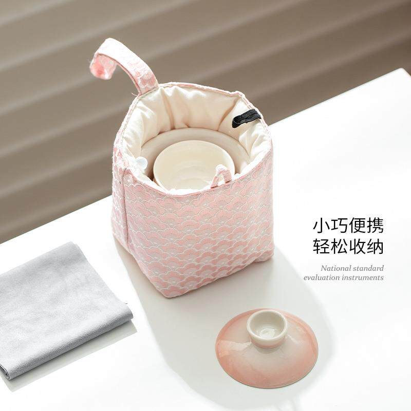 便携式具旅行茶壶两杯玻璃快客外杯户露营旅游功夫茶具可印89141l