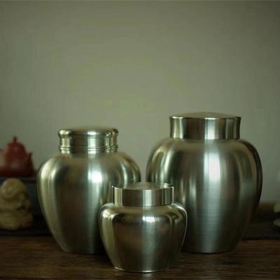 大号锡罐一斤封茶罐纯锡半斤装属金储7439茶罐白茶岩茶保鲜纯叶锡