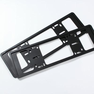 厂家合车金牌照架新交规框1012蓝牌牌黑色喷砂氧化金属车镁牌托