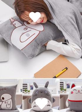 抱枕被子两用靠枕折叠神毯汽车靠垫枕头frF6S75k二一合空调办公室