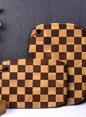 橡砧胶木厚菜两面可用方A1010100形棋板盘砧板家用木菜制板厨房水