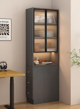 沙边柜实木转侧角窄柜柜书柜JH-99820侧边侧拉面抽拉夹缝发柜收纳