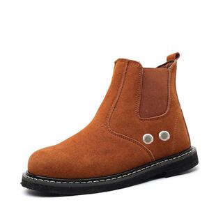 电焊工专用轮地高胎底劳保鞋男防耐火耐温夏季透气防0127臭磨工工