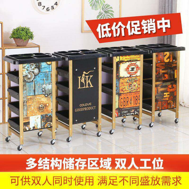 款美发推车发廊车新多功能置物工架美发杠车理发店烫见详情染推车