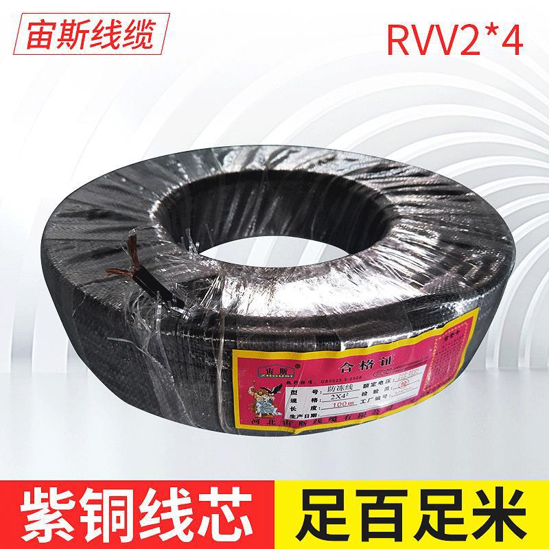电源线RVV2*2.5平方防冻电线 家用紫铜电线电缆 防水电线