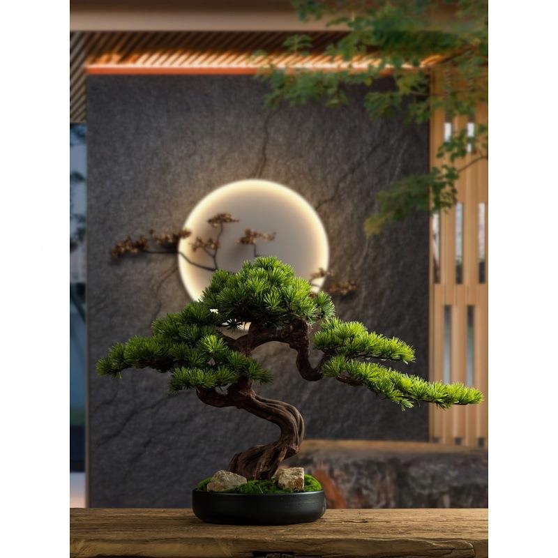 客厅实仿真迎61361589客松酒店面玄关绿植桌物假松树罗汉内松盆景