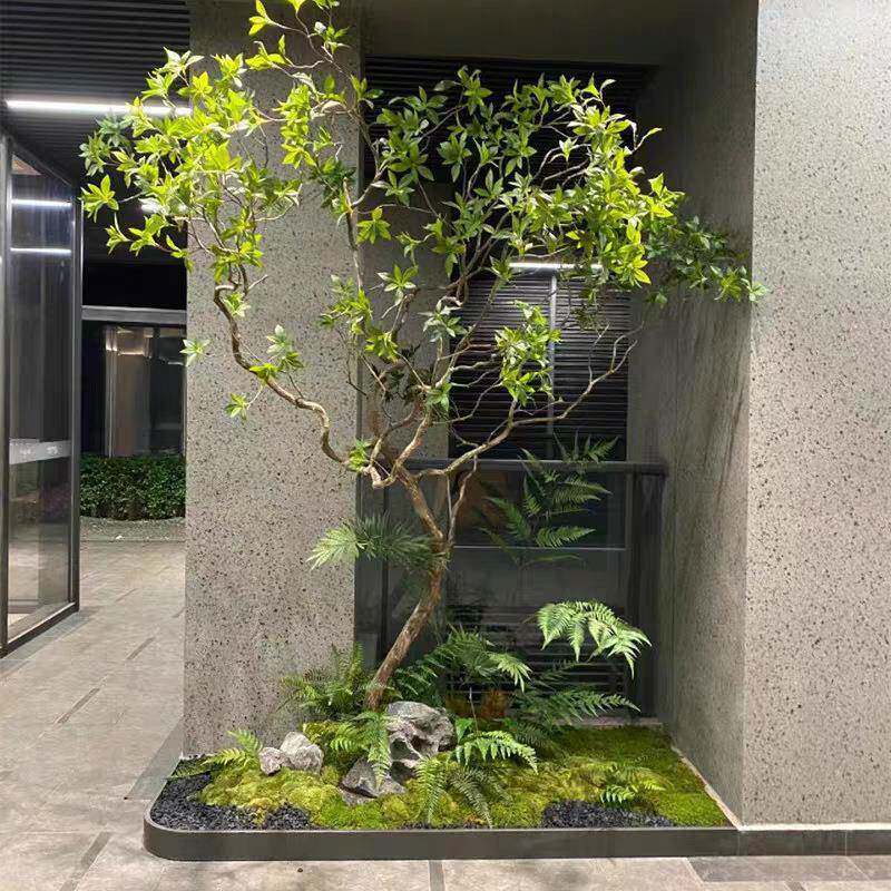 高端马醉木仿大植物橱窗造绿景室内装饰树仿生植型假树简VVB约景