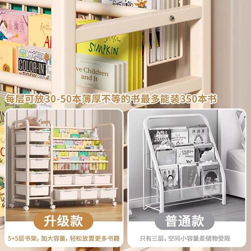 童书绘架绘本架置物架落地家10069262用本架阅读区移动玩具纳架收