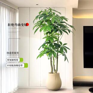仿真发财树假植装型饰室内阳台玄关电视物柜旁大盆栽仿生F99H7876