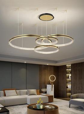 吊灯厅灯现别代24400简约圆吊灯创意墅形复式楼客厅餐厅楼客梯间l