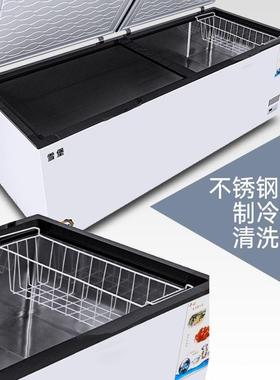 智控能电微脑温铜管大式冰柜商ZZ101258用大容量家用节能单温卧冷