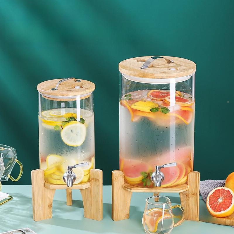 璃容器饮料自助带龙头水果调玻桶可乐商用果汁啤茶桶酒桶桶酒614