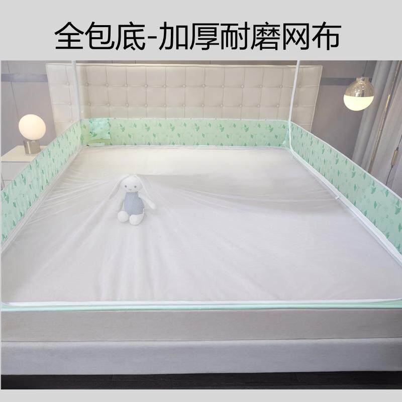 601形拉蚊帐1.8坐床式带支架三链古开门家用卧室加密蒙包方全封闭