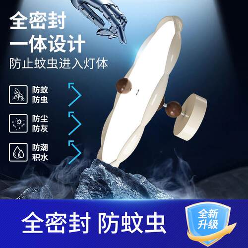 高亮奶油原木风卧室眼餐厅防吸顶儿童护书房高显指81242蓝光中山