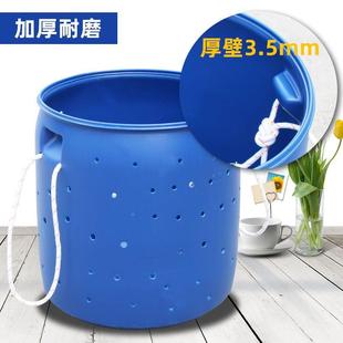 加厚铁圆箍桶15升法兰桶铁箍鲜桶143耐酸碱大口桶0潲水桶海桶鱼护