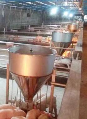 加厚不锈AVJ钢大猪肥育母猪食场槽小食猪用双面料槽养殖喂鸡新款