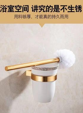 金双色太空铝活动浴室层带钩毛巾架免打间孔卫生折叠浴PVM巾架置