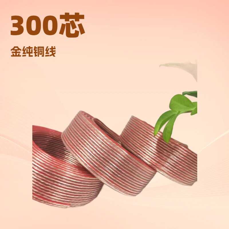 300型透明蓝边音响线300芯透明边蓝音响喇叭线音频连接线音箱线