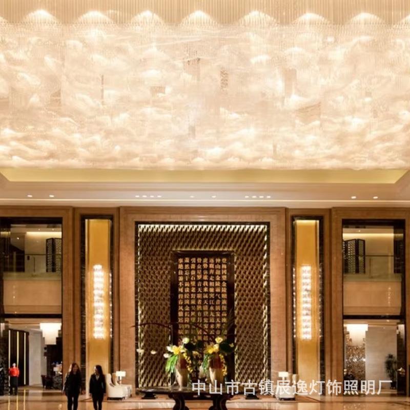 现代豪华装饰非标吊设计俱酒店大堂322商务乐部宴厅门厅吊会灯顶