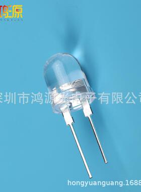 F88mm圆头暖白光0.5W0.75W插式手电直筒522灯红蓝led发珠光二/极