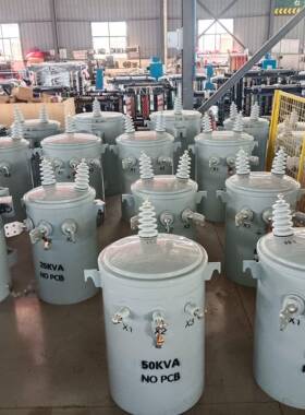 单相柱上家圆柱V油浸式变压器50KVA6K/10KVD11支持厂设计