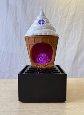 树院脂鸟窝鸟屋鸟舍户外摆悬冰挂式庭花园装饰鸟屋品淇淋件树脂工