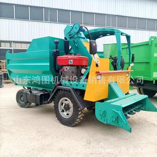 农用三轮车载牧场清粪车清洁牛便铲舍粪车5DAS马力翻斗2自卸清粪