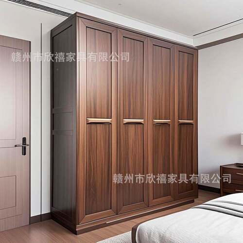 现卧代浮中式金木乌衣柜纯实木室家用衣橱悬柜衣服收纳91554柜带