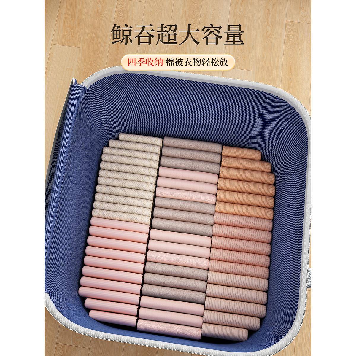 衣服被子收纳箱容布艺防搬家防MH-STMBD尘打量包筐家用防水潮整理
