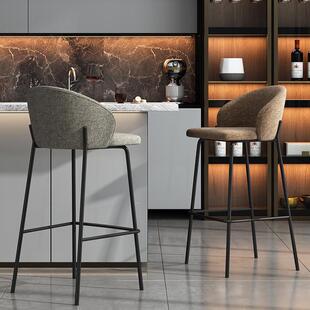 美复古铁艺吧式台椅家用吧餐厅高岛台32024162吧台脚凳酒前台靠背