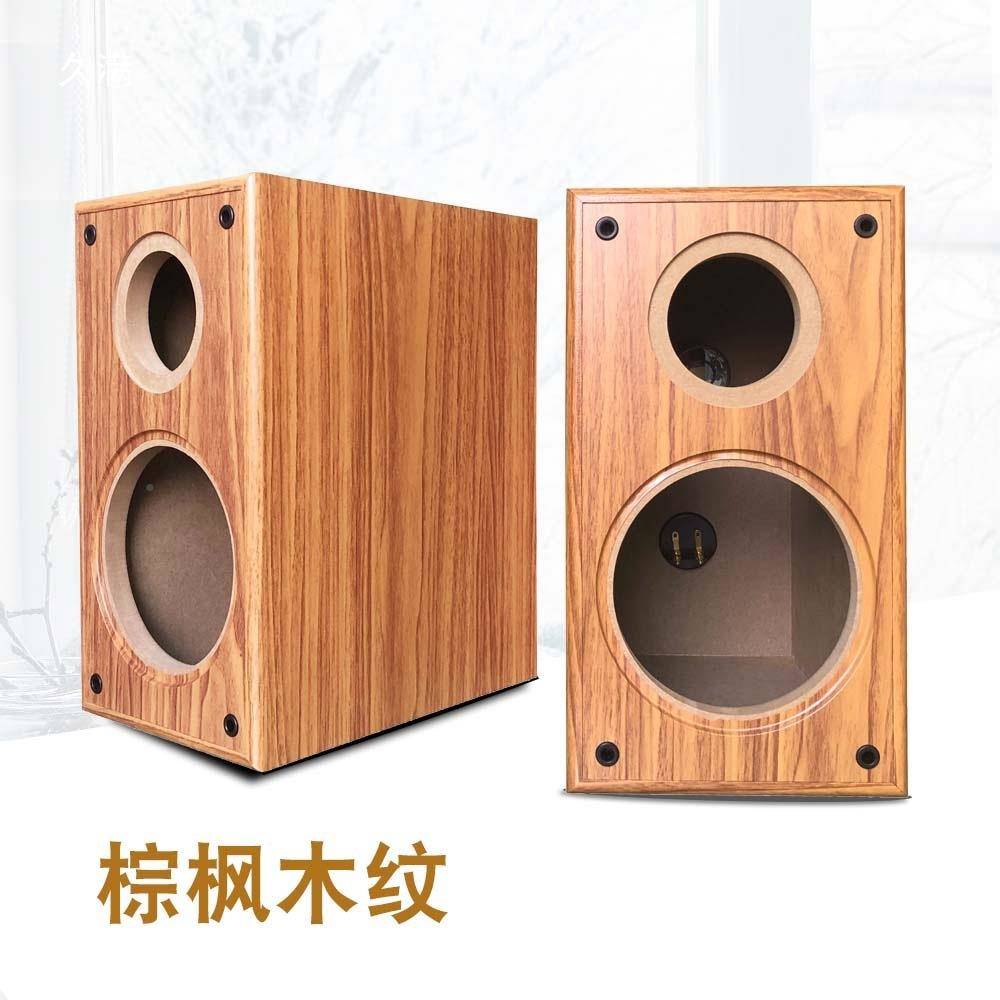 6.5寸音箱空箱体木质分书架发烧音响喇叭外壳切边兼频605-021皮亚
