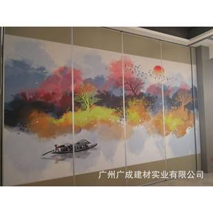 酒店宴会厅移动隔墙活拉动会议室推铝合金吊风PPO趟门隔断墙屏、