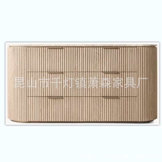 RH美式实木高端豪华别墅卧室斗柜抽屉柜梳妆台储物柜收纳柜