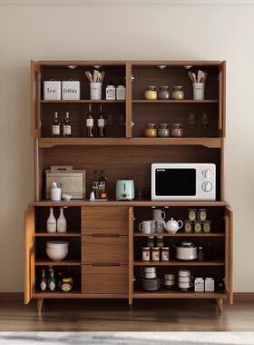 餐约边柜实木框茶水式酒柜现代简BNP厨房储物置物柜子中家用客厅