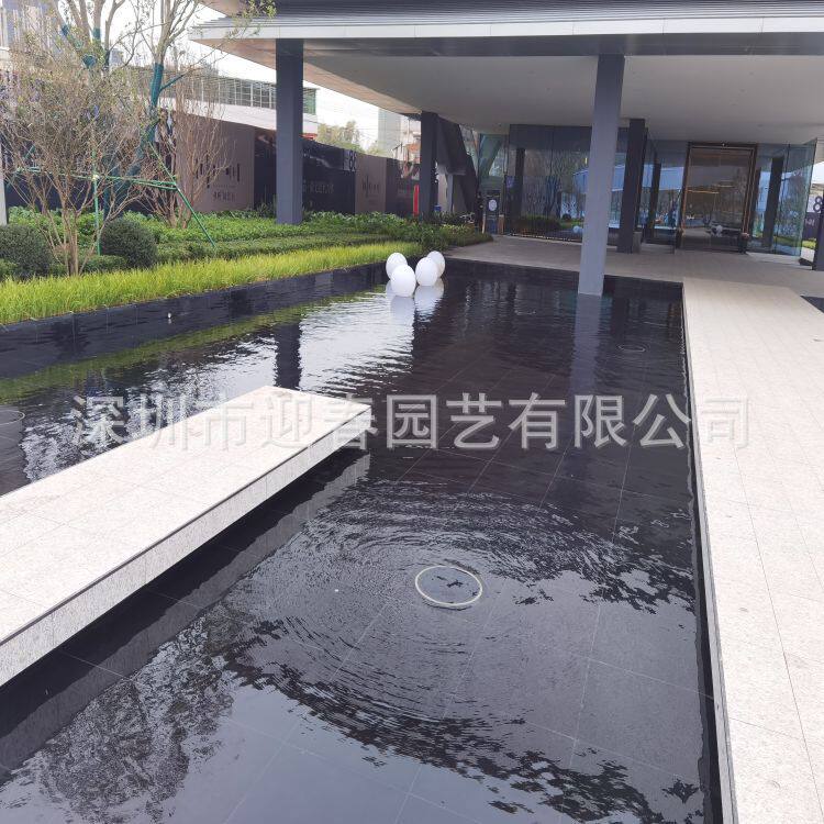 小型户外庭院设计景观设计流水喷泉涟漪水波纹泳池喷泉施工厂家