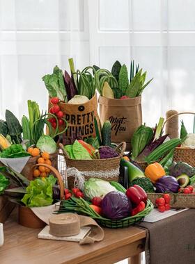 仿真水果蔬菜拍摆F968T698摄道具套装假青模型露营窗展厅橱样板菜