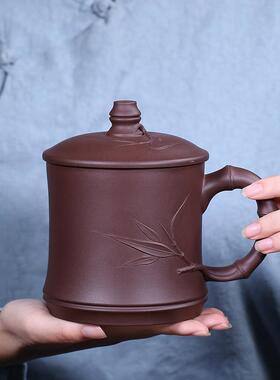 厂家直宜紫砂杯男女无品牌/士全兴盖手工原矿紫泥大容量宁销静致